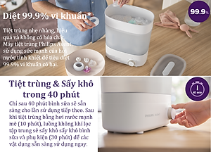 Máy tiệt trùng bình sữa và sấy khô Philips Avent Starlight plus 293.00