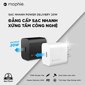 Sạc nhanh Mophie Power Delivery 20W 1 USB-C - Hàng chính hãng