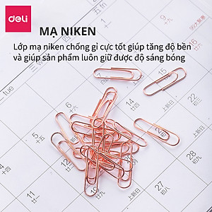 Ghim Vòng Deli - Mạ Vàng Hồng - 160 Chiếc /1 Hộp - 78510