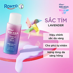 Sữa chống nắng nâng tông Skin Aqua Tone up Lavender cho da tối màu & da vàng Sunplay Skin Aqua Tone Up UV Milk Lavender SPF 50+ PA++++ 50g