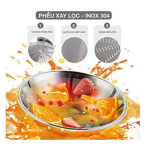 Máy ép trái cây rau củ LEBENLANG công suất cực mạnh 800W, dung tích lớn 1100ml, model LBEJ3468 - hàng chính hãng