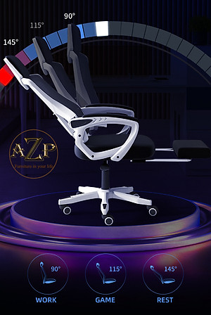 Ghế Trưởng Phòng  Ergonomic AZP-9908-TRẮNG Hỗ Trợ Cột Sống Lưng, Có Ngả Lưng