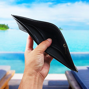 Ví nam W05 100% da bò thật cao cấp siêu bền đẹp + hộp sang trọng | Thương hiệu BALZIO