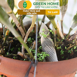 Phân Trùn Quế Viên Nén Greenhome, Lavamix, Túi lưới, Dinh Dưỡng Hữu Cơ, Không Mùi, Tốt Cho Lan, Bonsai, Rau