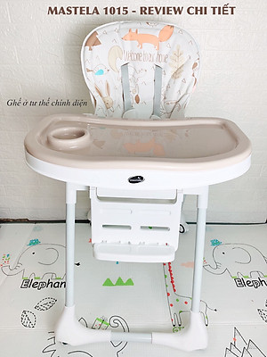 Ghế đa năng Mastela 1015 ngả, nâng hạ độ cao, có bánh xe / TẶNG BÁT THÌA ĂN DẶM UPASS CHÍNH HÃNG