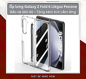 Ốp lưng trong suốt siêu mỏng chống ố vàng cho Samsung Galaxy Z Fold 7 / Z Fold 6 5G Likgus Penone bảo vệ 360 độ màn phụ và mặt lưng (Tặng bút cảm ứng) - Hàng nhập khẩu