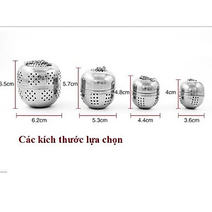 Dụng cụ lọc gia vị, giỏ lọc gia vị bằng inox Dụng cụ thảo dược, gia vị hầm và lọc trà hình quả cầu bằng inox IN48 (Chọn kích thước)