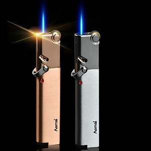 Vỏ Hột Quẹt Bật Lửa Khò Gas Đá 1 Tia Aomai AM-365 Đẹp Độc Lạ Lửa Khò Mạnh Mẽ - Dùng Gas Cao Cấp