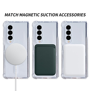 Ốp lưng Maqsafe cho Samsung Galaxy Z Fold 4 chống sốc trong suốt hỗ trợ sạc Maqsafe hiệu Likgus Maqsafe Magetic Case siêu mỏng 1.5mm, độ trong tuyệt đối, chống trầy xước, chống ố vàng, tản nhiệt tốt - hàng nhập khẩu