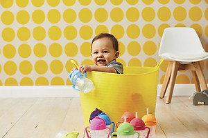 b.box Disney Bình nước 360 độ cho bé tập uống nước 240ml - Hồng Dâu