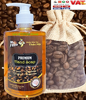 Nước rửa tay thảo mộc Premium Hand Soap Mr Fresh 500ml - an toàn cho da tay
