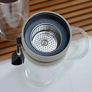 Bình Thủy Tinh 2 Lớp Pha Trà - Cách Nhiệt Tốt - Có Lõi Lọc Inox 304 - Dung Tích 400ml - Hàng Loại 1