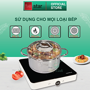 Bộ 5 Nồi 3 Đáy Inox 304 Kiểu Sillic Fivestar FS10CG2