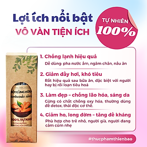 Bột gừng nguyên chất, sấy lạnh, không đường, độ mịn tuyệt đối tan trong nước - Dùng pha trà tuyệt hảo, nấu ăn, làm đẹp, làm bánh