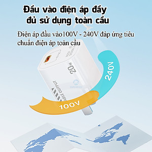 Củ sạc nhanh ip chuẩn PD 20W Rockspace T86 ổn định không nóng hàng chính hãng bảo hành 12 tháng bảo hành 1 đổi 1