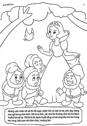 Sách Tô Màu Cổ Tích Công Chúa: Công Chúa Bạch Tuyết