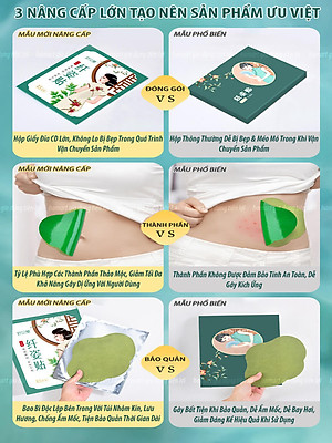 Hộp 5 Miếng Dán Bụng Mỡ Ngải Cứu Giảm Bụng Eo Detox Thải Độc Cơ Thể Hiệu Quả Tiện Lợi
