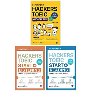 Combo Sách Hackers Toeic Trọn Bộ - Vocabulary + Start Listening + Start Reading (Bộ 3 Cuốn)