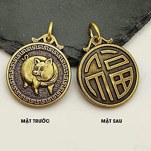  Móc Khóa 12 Con Giáp Phong Thủy Treo Chìa Khóa Bằng Đồng Xu Ngũ Đế Xe Hơi, Xe Máy 2023 Tết Quý Mão Legaxi