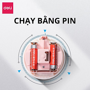 Máy hút bụi mini không dây cầm tay nhỏ nhắn tiện dụng Deli - Lực hút ổn đinh - Phù hợp vệ sinh bàn phím, laptop, góc học tập, nhà bếp, ô tô - Trắng / Xanh dương - Hàng chính hãng -18883