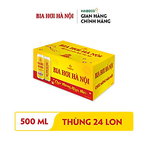 Combo 2 Thùng Bia Hơi Hà Nội - Thùng 24 lon 500ml