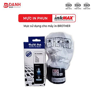 Bộ 4 màu - Mực nước inkMAX / Mực màu inkMAX dùng cho máy in phun Brother T300, T310,T500, T510W, T700, T710W, T810W, T910W, T4000, T4500DW