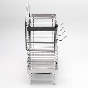 Kệ đựng đũa muỗng 3 ngăn có móc treo dán tường Hobby Home Decor DM04