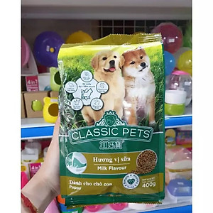 COMBO 5 GÓI Thức Ăn Hạt Khô Dành Chó Con Hương Vị Sữa Classic Pets Milk Flavour 400g