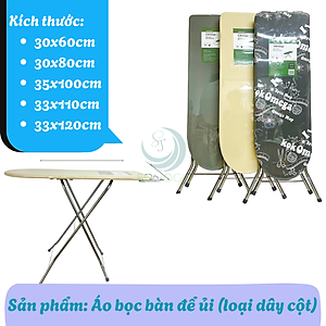 Áo bọc bàn để ủi quần áo nhiều size, nhiều mẫu - CHỌN SIZE - Áo trùm bàn ủi đồ-Áo Bọc Bàn Ủi Vải Dày Bền – Loại Dây Cột Áo Phủ Bàn Là Nhiều Size – Cố Định Bằng Dây Buộc