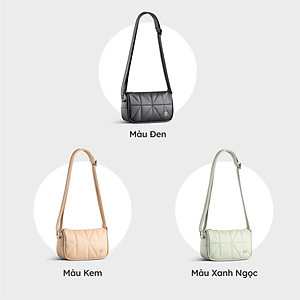 Túi Yuumy ( Thời trang nữ chần chỉ trang trí size 21 - Túi đeo chéo da Seasand YN207 )