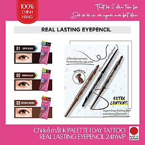 Bút Chì Kẻ Viền Mắt K-Palette Eyepencil Bền Màu Chống Trôi 24h 