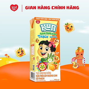 Thùng 48 hộp Sữa trái cây KUN hương cam có thạch 170ml