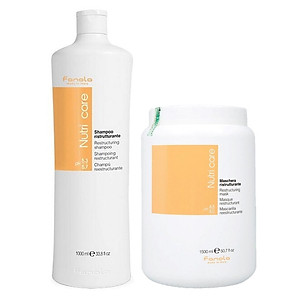 Bộ dầu gội xả Fanola Nutricare Restructuring cho tóc khô hư tổn chính hãng Ý