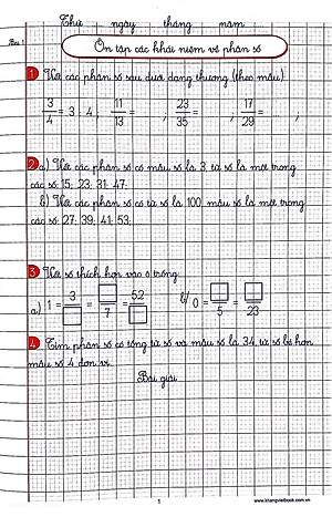 Sách Vở Ô Li Bài Tập Toán - Lớp 5 (Quyển 1)