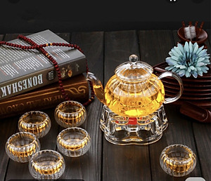 BỘ  6 CỐC THỦY TINH UỐNG TRÀ VÂN TRÁI BÍ - ANTH675