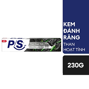 Combo 2 Kem đánh răng P/S Trắng răng than hoạt tính & tre 230g