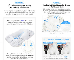 Gối chống trào ngược BONNICHON Coolapin Hàn Quốc (nhập khẩu chính hãng)