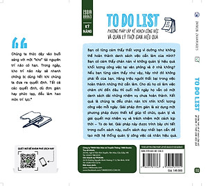 Sách - To Do List PHƯƠNG PHÁP LẬP KẾ HOẠCH CÔNG VIỆC VÀ QUẢN LÝ THỜI GIAN HIỆU QUẢ
