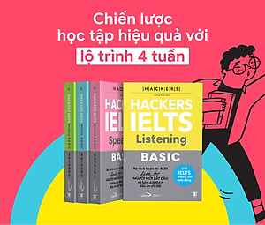 Sách - Combo Hackers Ielts Basic (Bộ 4 Cuốn)