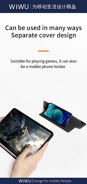 Bao Da 2 In 1 Magnetic Ipad Folio Case Dành Cho Ipad Chất Liệu Da PU Tổng Hợp Cao Cấp - Hàng Chính Hãng 