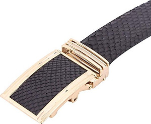 Thắt Lưng Nam Da Trăn Bản Lớn Huy Hoàng HT4312 - Đen