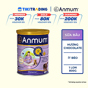Sữa Bột Dành Cho Mẹ Bầu Anmum Materna Hương Chocolate 800g