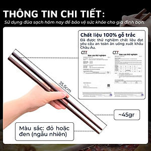 Đũa xào nấu thức ăn DandiHome (đũa cả) gỗ trắc cao cấp, chịu nhiệt tốt, không độc hại khi gặp nhiệt độ cao