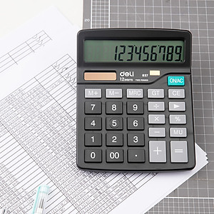 Máy tính để bàn 12 số Deli - 1 chiếc - E837-Chọn Màu