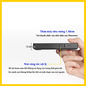 Cân điện tử Timemore Mini  | Timemore Black Mirror Mini 2024