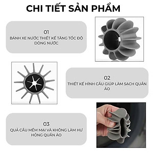 Combo 10 Bóng Giặt Làm Thẳng Quần Áo Thế Hệ 3, Cầu Gai Hỗ Trợ Giảm Nhăn và Đánh Bay Vết Bẩn - HÀNG CHÍNH HÃNG MINIIN