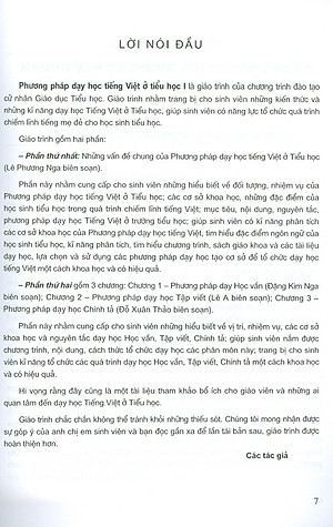 Phương Pháp Dạy Học Tiếng Việt Ở Tiểu Học I