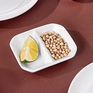 Combo 6 đĩa muối hai ngăn 3" sứ Long Phương cao cấp