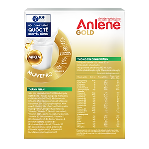 Sữa Bột Anlene Gold Hương Vanilla (Hộp giấy 1200g)