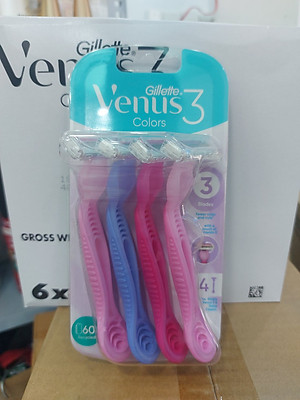 Dao cạo 3 lưỡi Gillette Venus 3 Colors ( vỉ 4 cây)